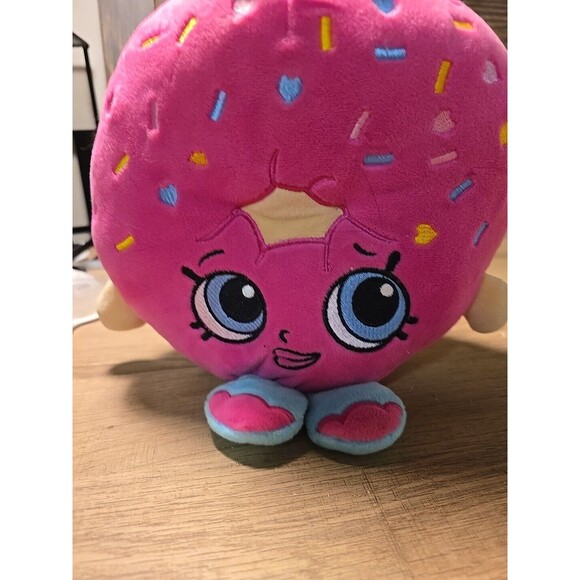 Shopkins D'Lish Donuts Pink with Sprinkles 14" Plush Pillow Penny Jar - Picture 6 of 8